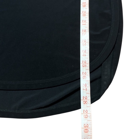 JOSEPH RIBKOFF Black Scoop Neck Roll Tab Sleeve Top Curved Split Hem US Sz 8 - Picture 7 of 9